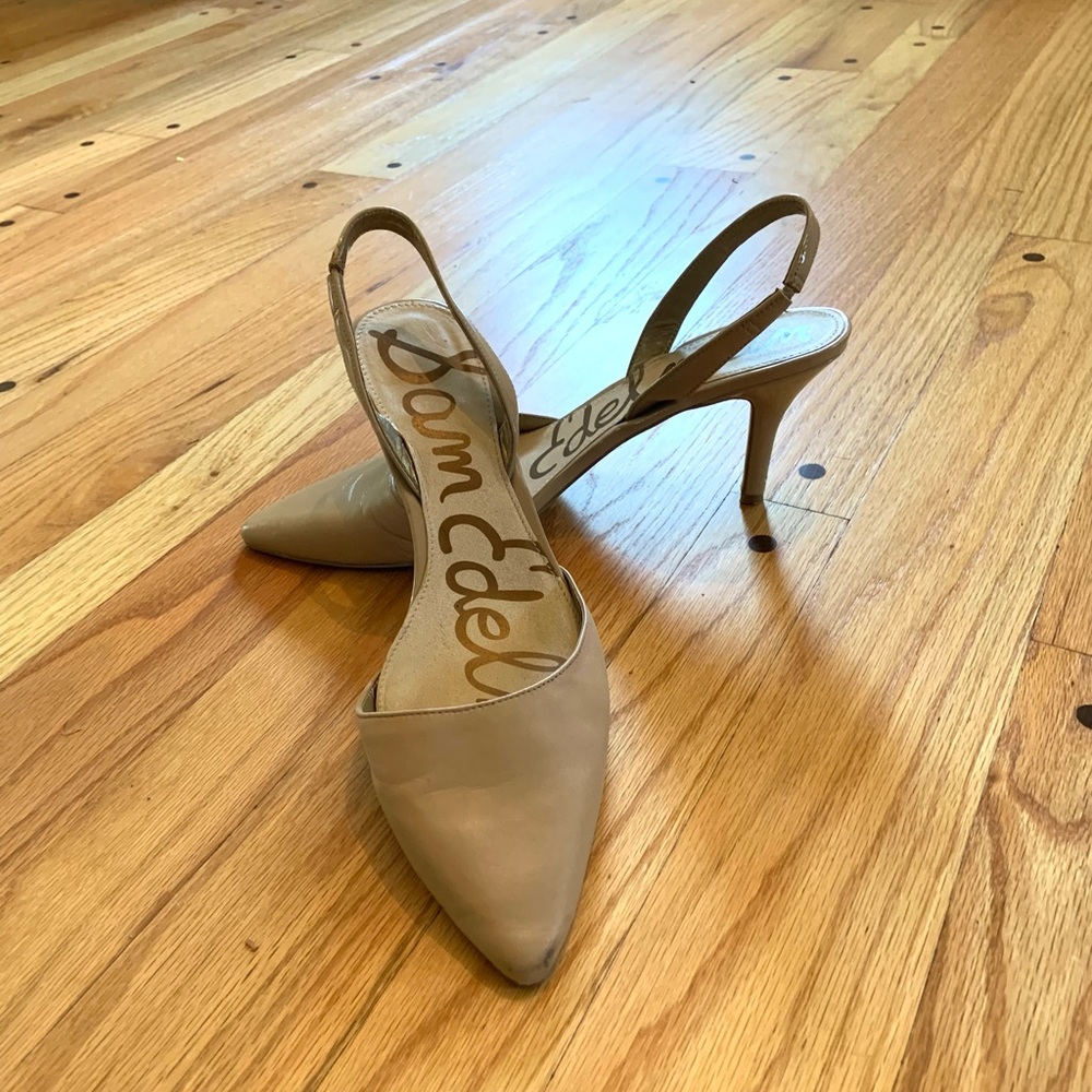 Sam Edelman nude sling back heels
